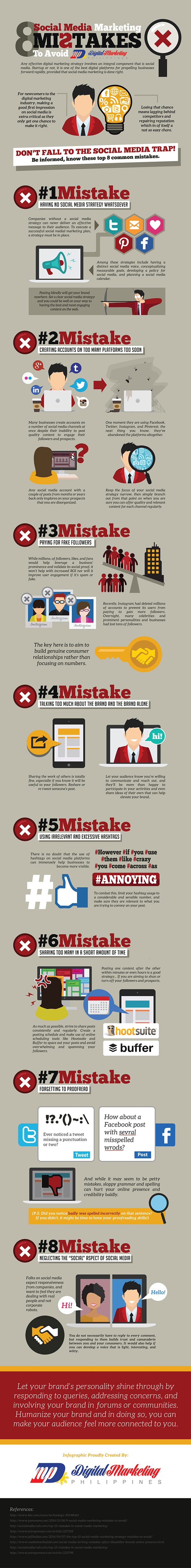 8 Social Media Marketing Mistakes to Avoid (Infographic) - An Infographic from Digital Marketing Philippines